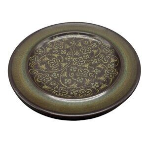 Vtg Franciscan Madeira Stoneware Salad Plates 8.5" Brown Floral Set 2 READ